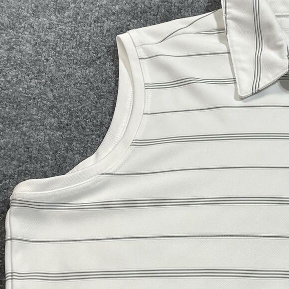 Nike Sleeveless Top Women’s Large Golf White Dri Fit The Players Logo Stripes Lg - Picture 5 of 15